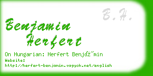 benjamin herfert business card